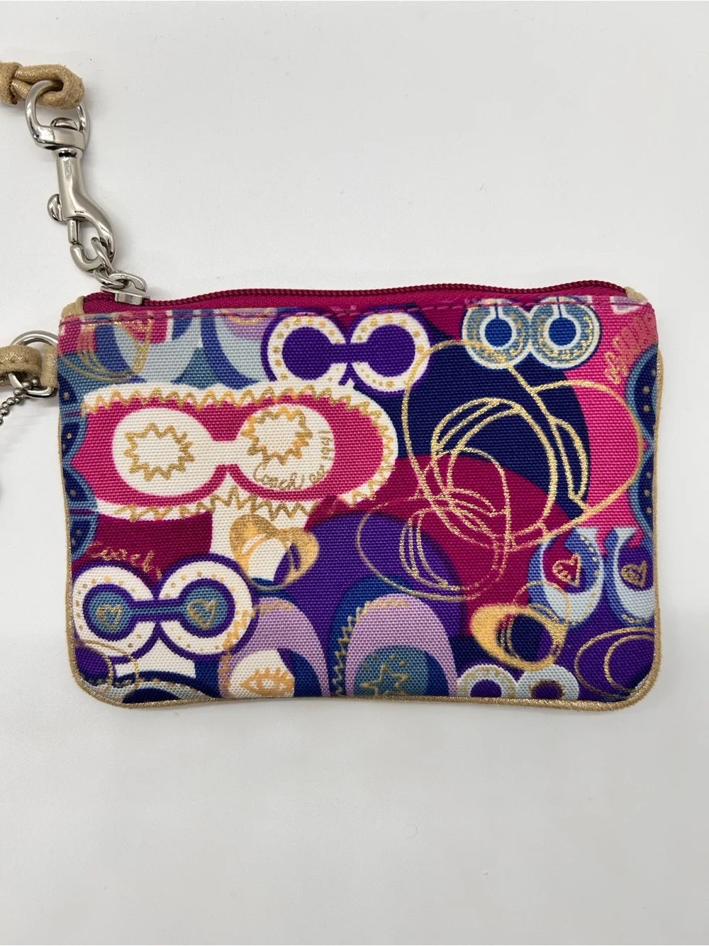 Coach Poppy Collection Vintage wristlet Pop C graffiti pattern print
